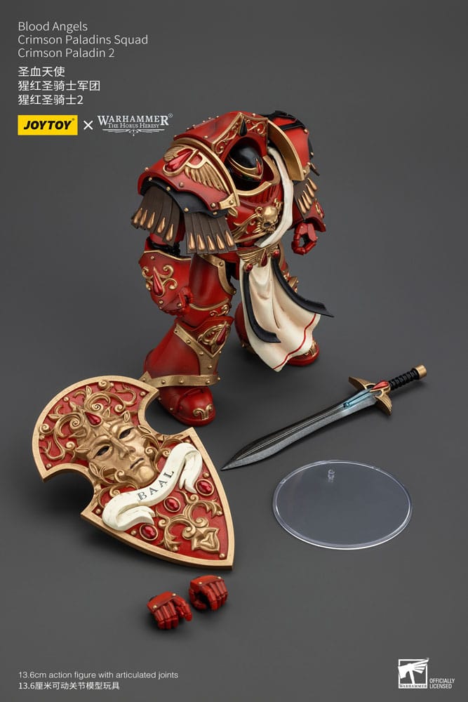 Warhammer The Horus Heresy Action Figure 1/18 Blood Angels Crimson Paladins Squad Crimson Paladin 2 Joy Toy (CN)