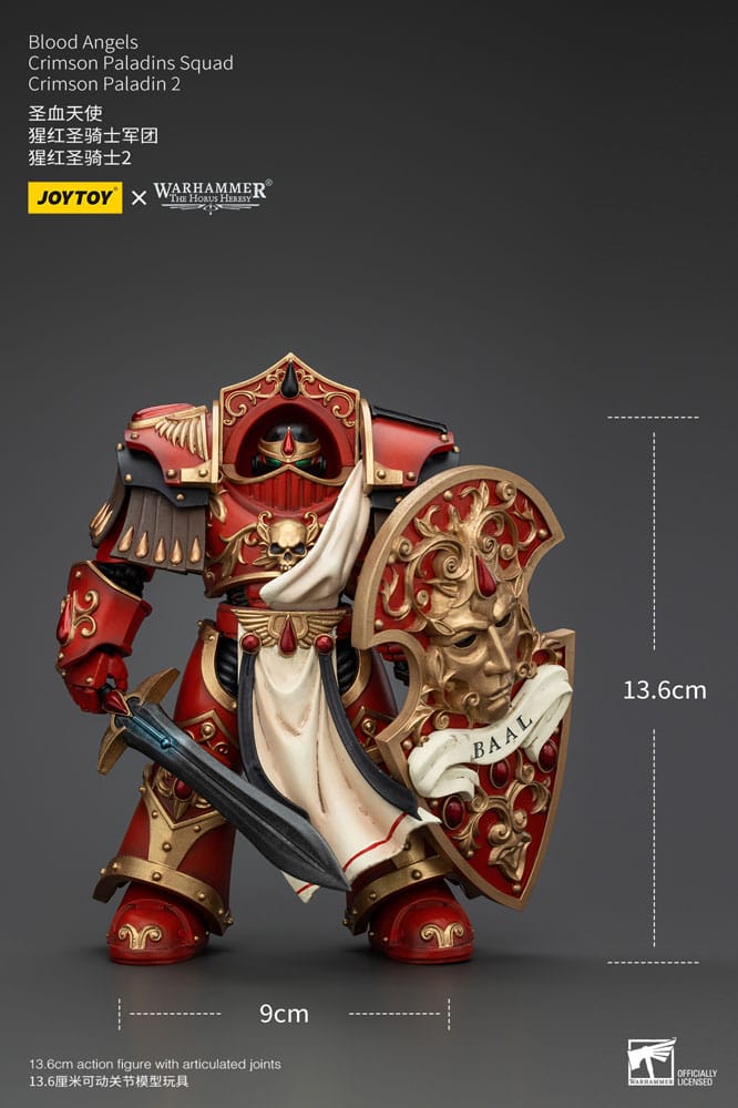 Warhammer The Horus Heresy Action Figure 1/18 Blood Angels Crimson Paladins Squad Crimson Paladin 2 Joy Toy (CN)