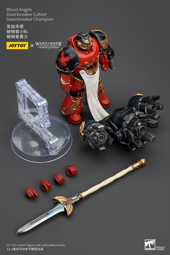 Warhammer The Horus Heresy Action Figure 1/18 Blood Angels Raldoron First Captain of the Blood Angels Joy Toy (CN)