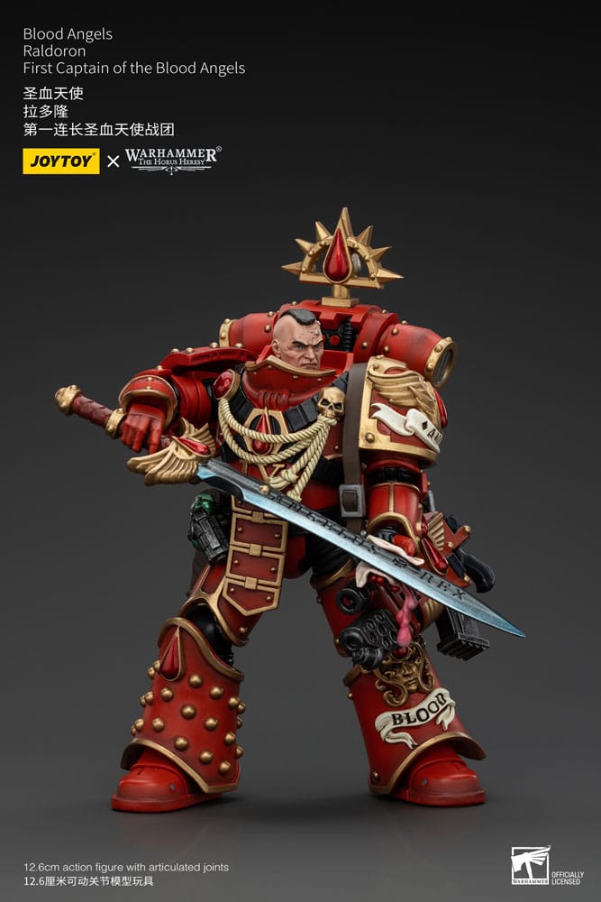 Warhammer The Horus Heresy Action Figure 1/18 Blood Angels Raldoron First Captain of the Blood Angels Joy Toy (CN)