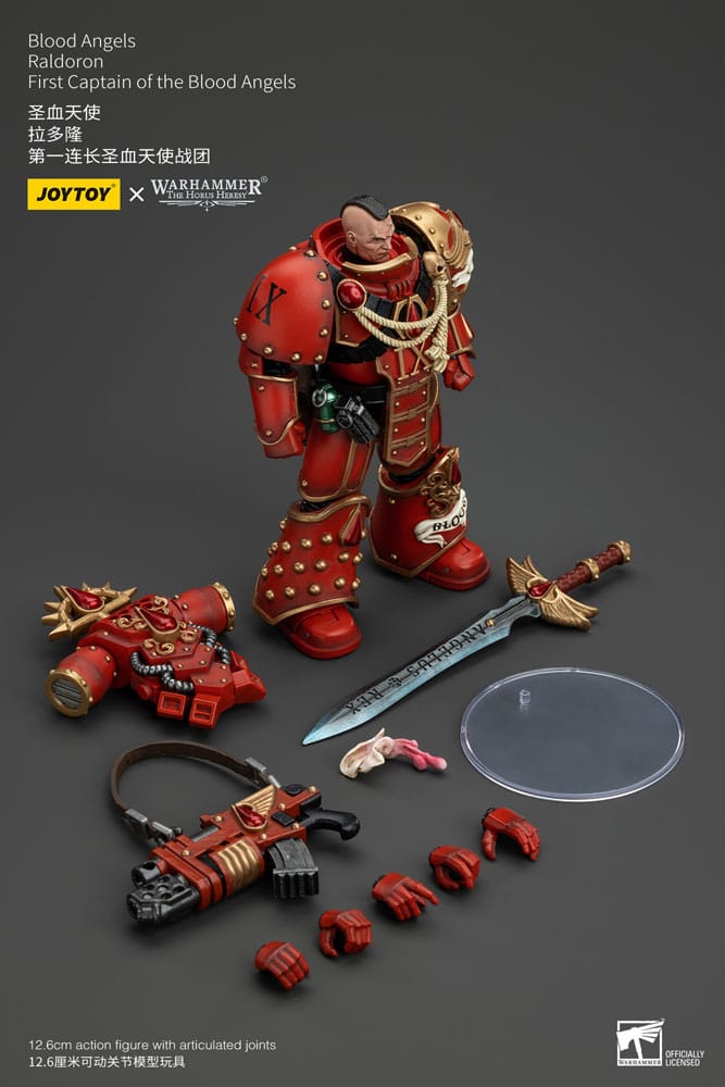 Warhammer The Horus Heresy Action Figure 1/18 Blood Angels Raldoron First Captain of the Blood Angels Joy Toy (CN)