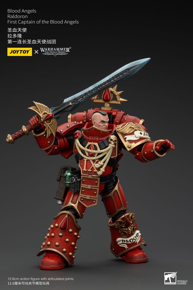 Warhammer The Horus Heresy Action Figure 1/18 Blood Angels Raldoron First Captain of the Blood Angels Joy Toy (CN)