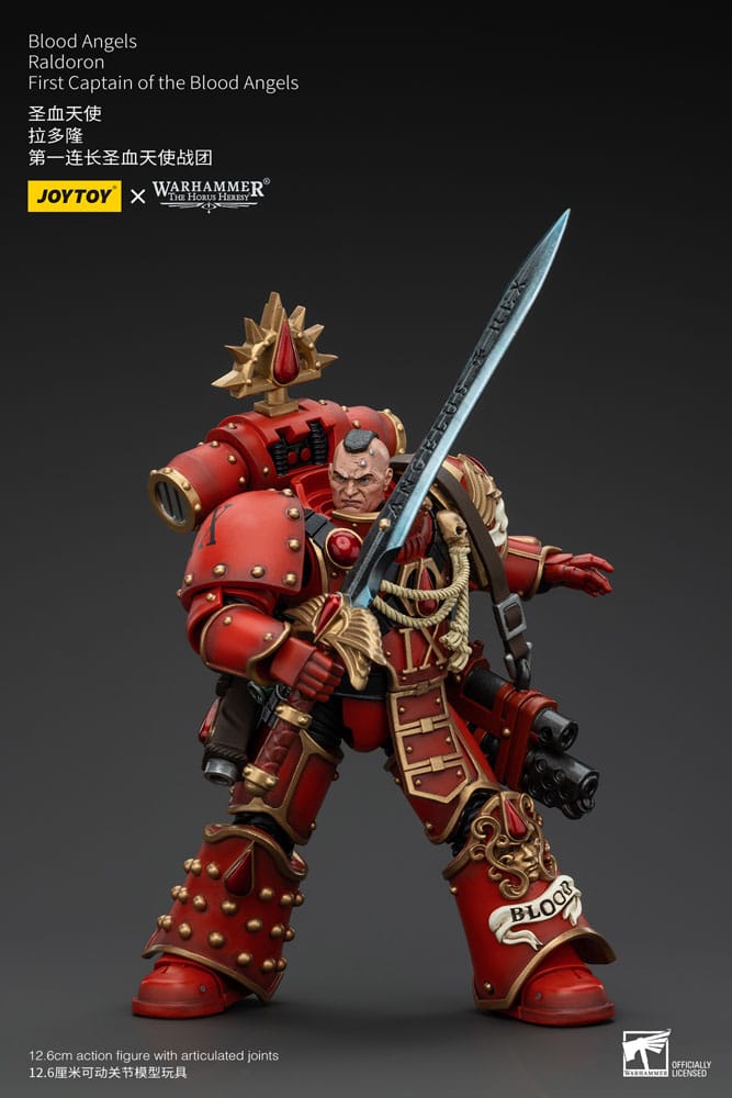 Warhammer The Horus Heresy Action Figure 1/18 Blood Angels Raldoron First Captain of the Blood Angels Joy Toy (CN)