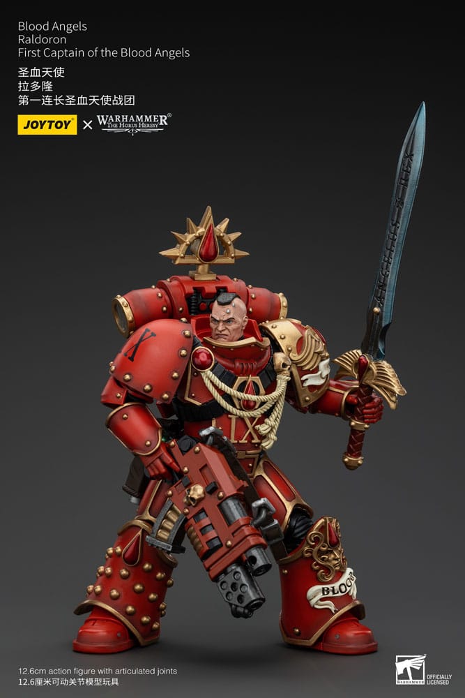 Warhammer The Horus Heresy Action Figure 1/18 Blood Angels Raldoron First Captain of the Blood Angels Joy Toy (CN)