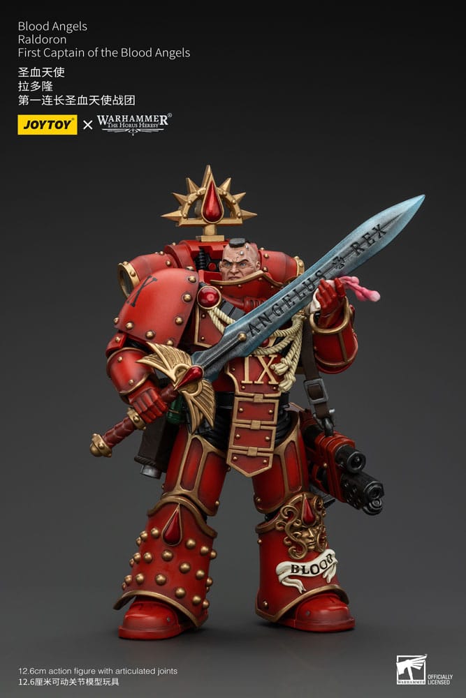 Warhammer The Horus Heresy Action Figure 1/18 Blood Angels Raldoron First Captain of the Blood Angels Joy Toy (CN)