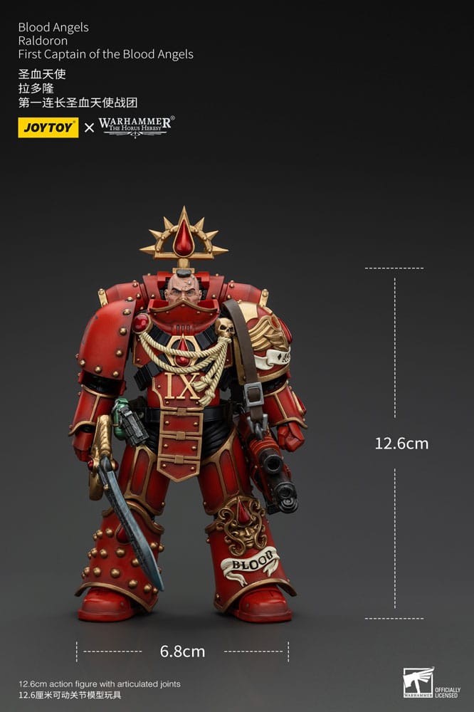 Warhammer The Horus Heresy Action Figure 1/18 Blood Angels Raldoron First Captain of the Blood Angels Joy Toy (CN)
