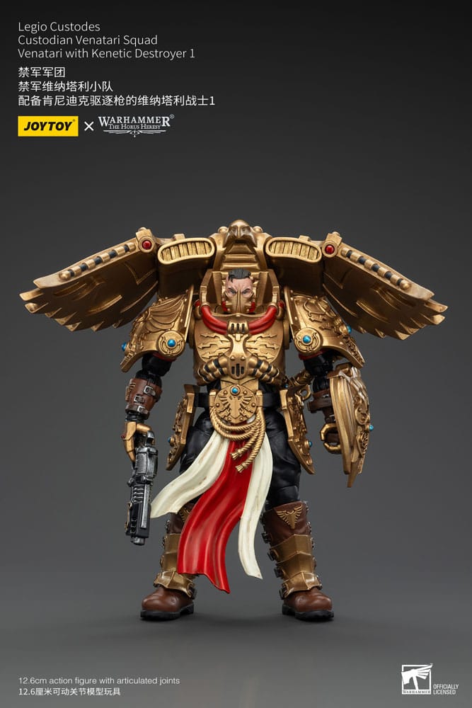 Warhammer The Horus Heresy Action Figure 1/18 Legio Custodes Custodian Venatari Squad Venatari with Kenetic Destroyer 1 Joy Toy (CN)