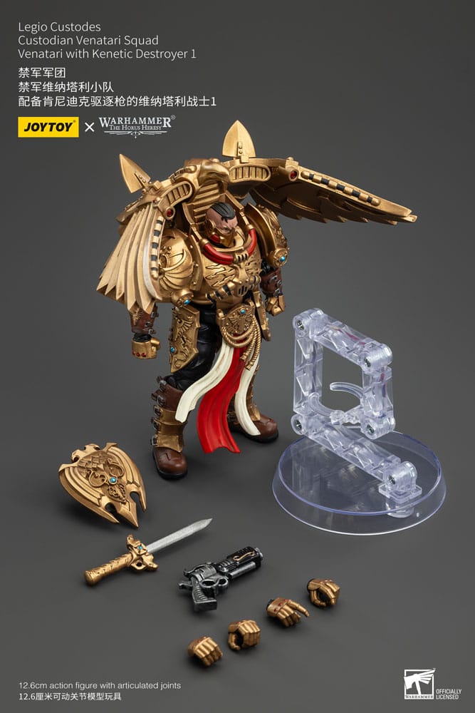 Warhammer The Horus Heresy Action Figure 1/18 Legio Custodes Custodian Venatari Squad Venatari with Kenetic Destroyer 1 Joy Toy (CN)