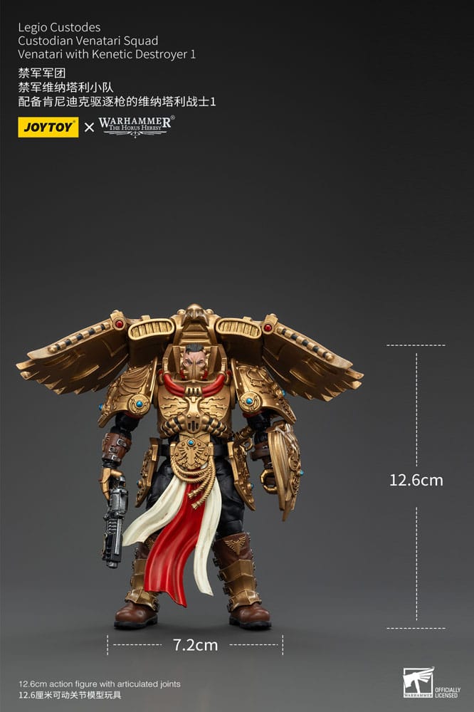 Warhammer The Horus Heresy Action Figure 1/18 Legio Custodes Custodian Venatari Squad Venatari with Kenetic Destroyer 1 Joy Toy (CN)