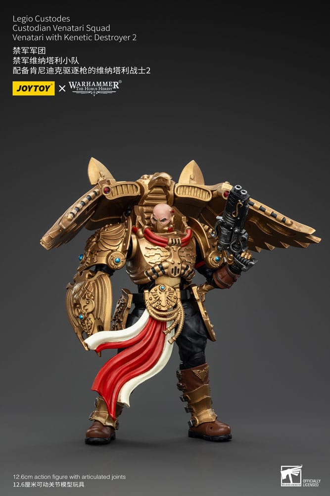 Warhammer The Horus Heresy Action Figure 1/18 Legio Custodes Custodian Venatari Squad Venatari with Kenetic Destroyer 2 Joy Toy (CN)