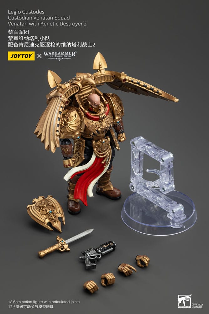 Warhammer The Horus Heresy Action Figure 1/18 Legio Custodes Custodian Venatari Squad Venatari with Kenetic Destroyer 2 Joy Toy (CN)