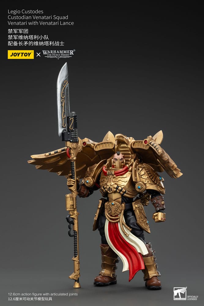 Warhammer The Horus Heresy Action Figure 1/18 Legio Custodes Custodian Venatari Squad Venatari with Venatari Lance Joy Toy (CN)