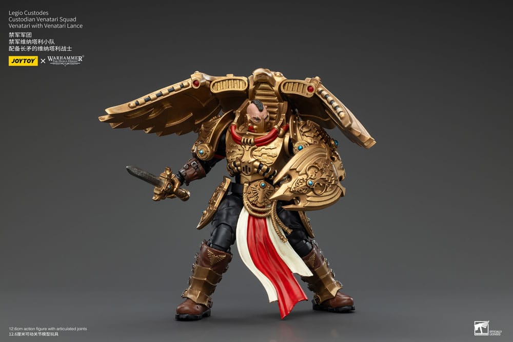 Warhammer The Horus Heresy Action Figure 1/18 Legio Custodes Custodian Venatari Squad Venatari with Venatari Lance Joy Toy (CN)