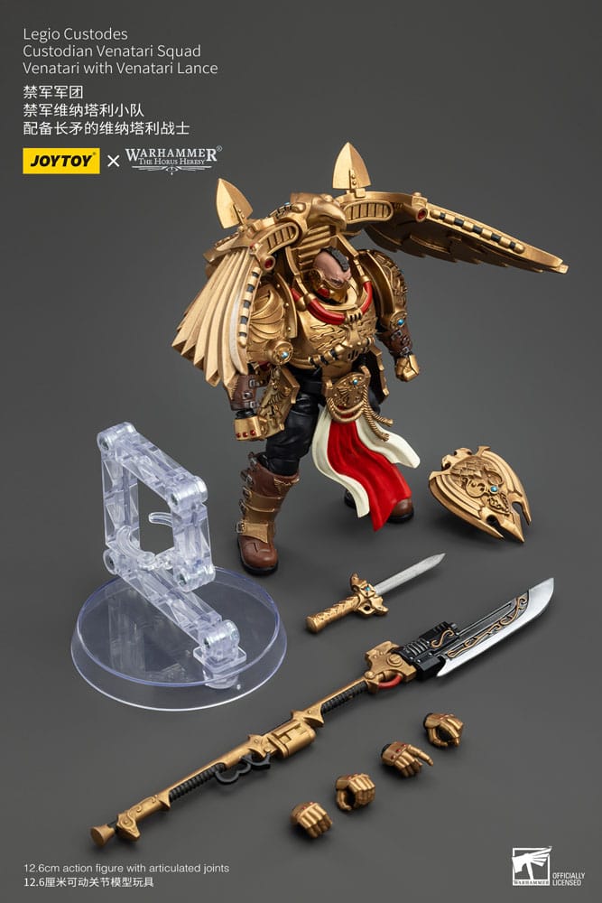 Warhammer The Horus Heresy Action Figure 1/18 Legio Custodes Custodian Venatari Squad Venatari with Venatari Lance Joy Toy (CN)