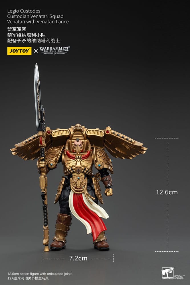 Warhammer The Horus Heresy Action Figure 1/18 Legio Custodes Custodian Venatari Squad Venatari with Venatari Lance Joy Toy (CN)