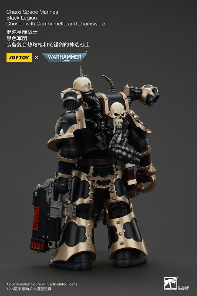 Warhammer 40k Actionfigur Chaos Space Marines Black Legion Chosen with Combi melta and chainsword Joy Toy (CN)