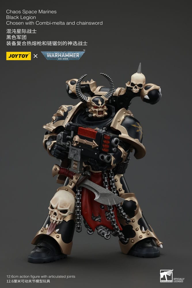 Warhammer 40k Actionfigur Chaos Space Marines Black Legion Chosen with Combi melta and chainsword Joy Toy (CN)