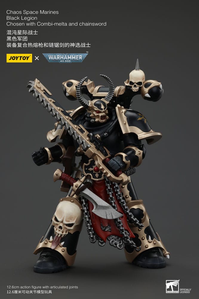 Warhammer 40k Actionfigur Chaos Space Marines Black Legion Chosen with Combi melta and chainsword Joy Toy (CN)