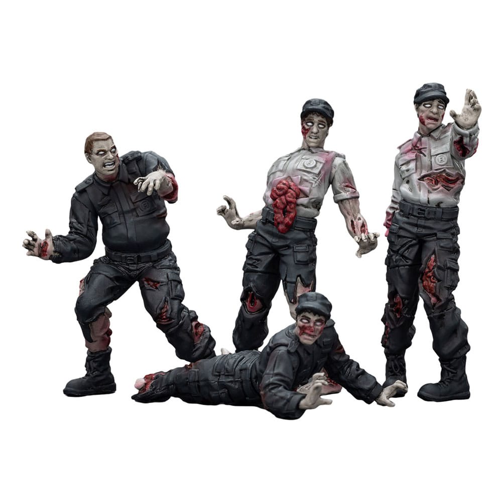 Zombie Dark Source Action Figures 4 Pack Security Guards Joy Toy (CN)