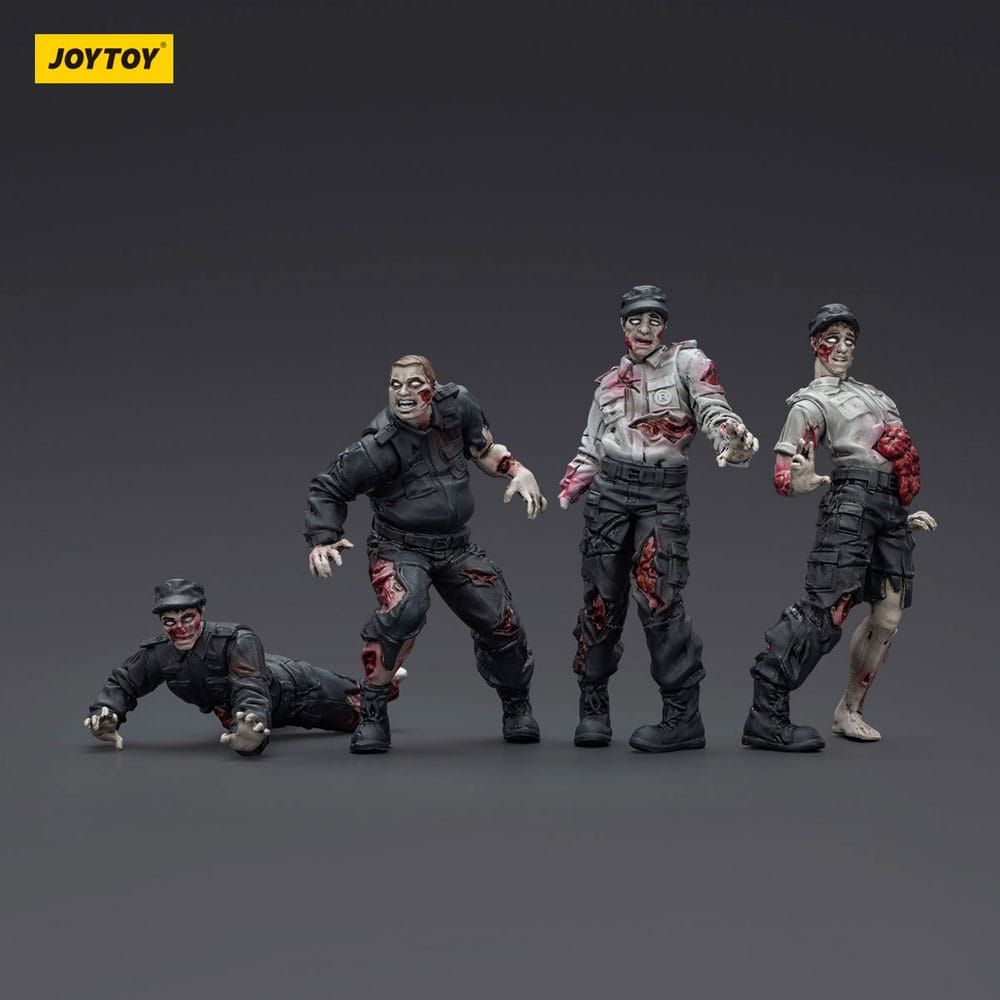 Zombie Dark Source Action Figures 4 Pack Security Guards Joy Toy (CN)
