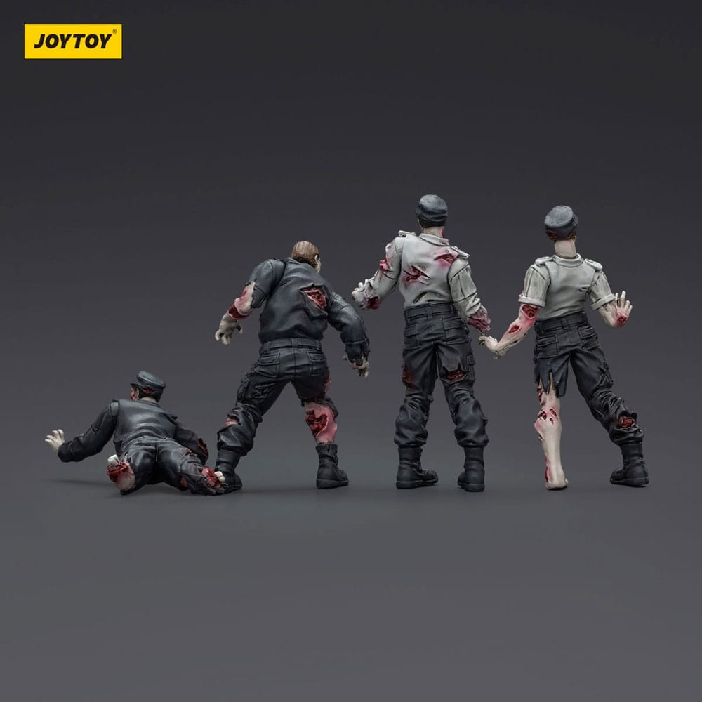 Zombie Dark Source Action Figures 4 Pack Security Guards Joy Toy (CN)