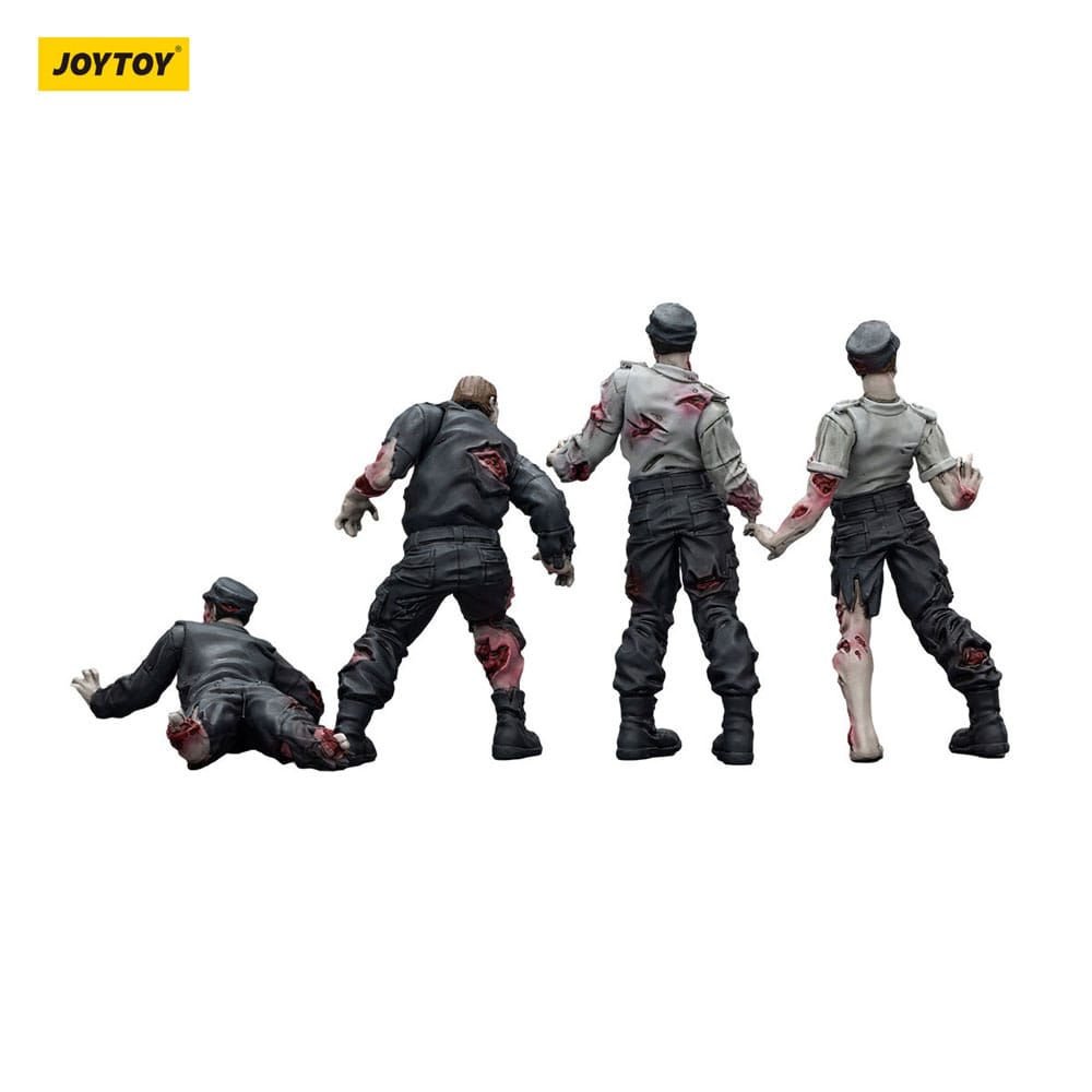 Zombie Dark Source Action Figures 4 Pack Security Guards Joy Toy (CN)