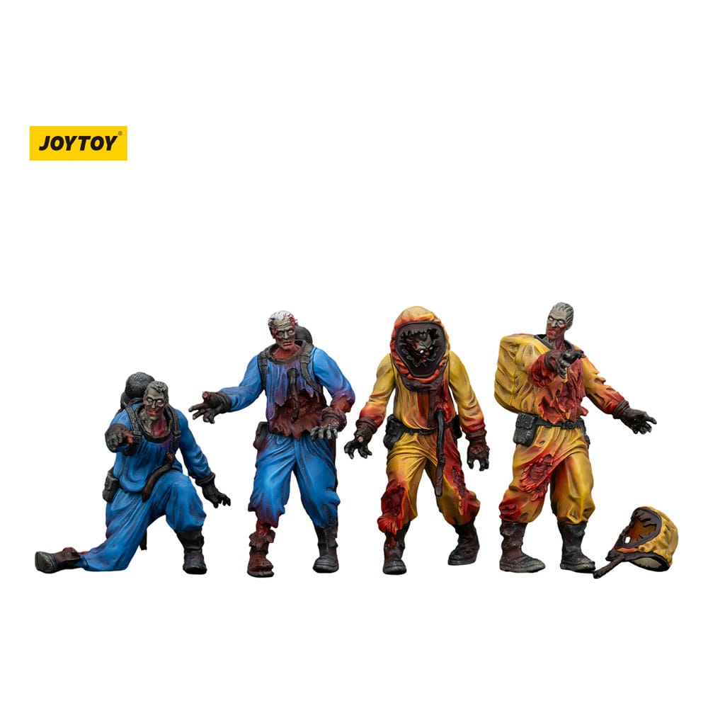 Zombie Dark Source Action Figures 4 Pack Biochemical Lab Team Joy Toy (CN)