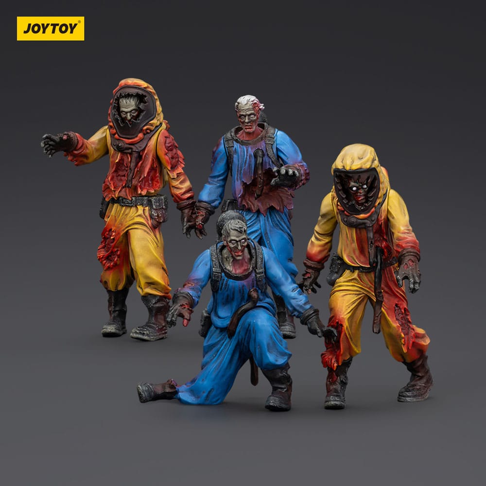 Zombie Dark Source Action Figures 4 Pack Biochemical Lab Team Joy Toy (CN)