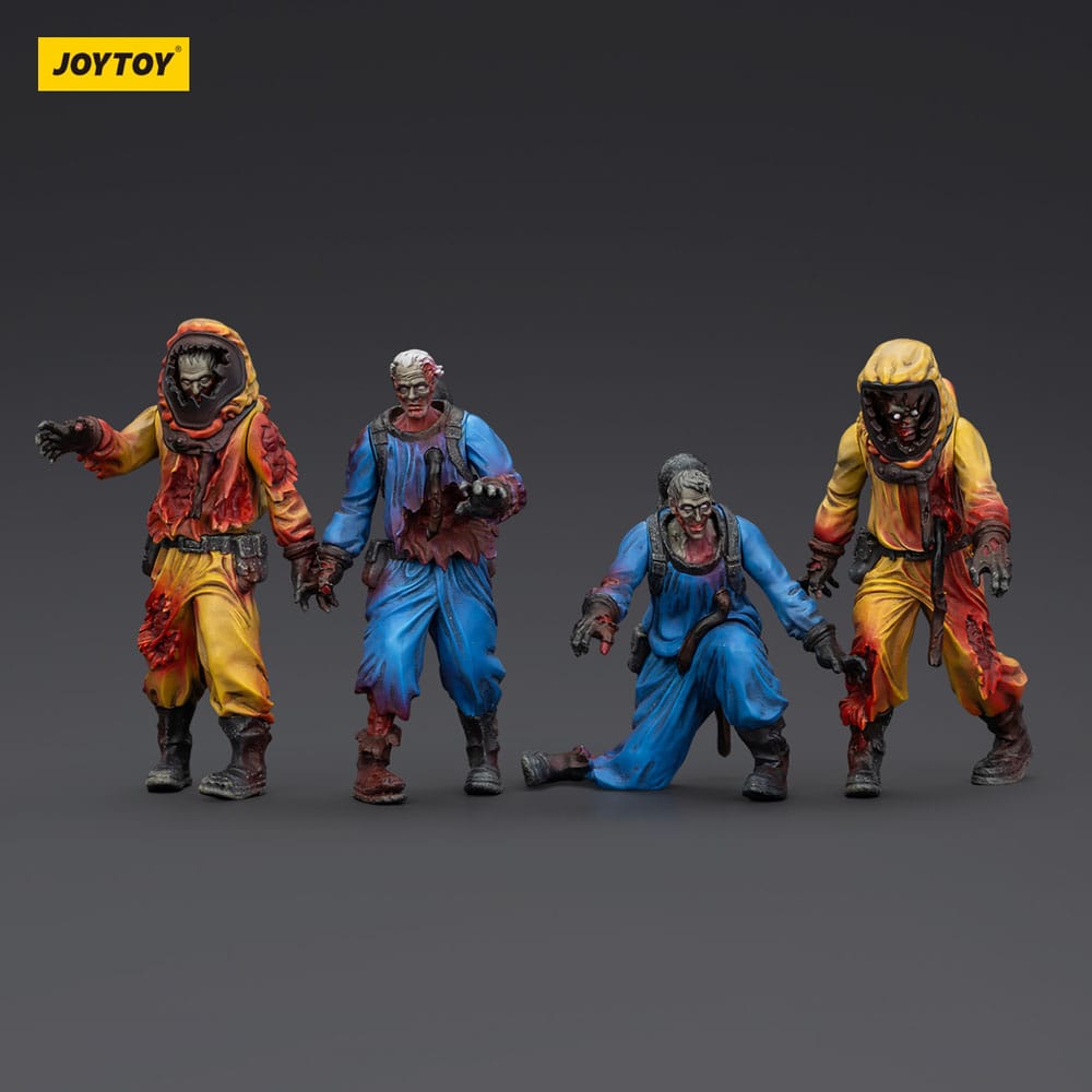 Zombie Dark Source Action Figures 4 Pack Biochemical Lab Team Joy Toy (CN)