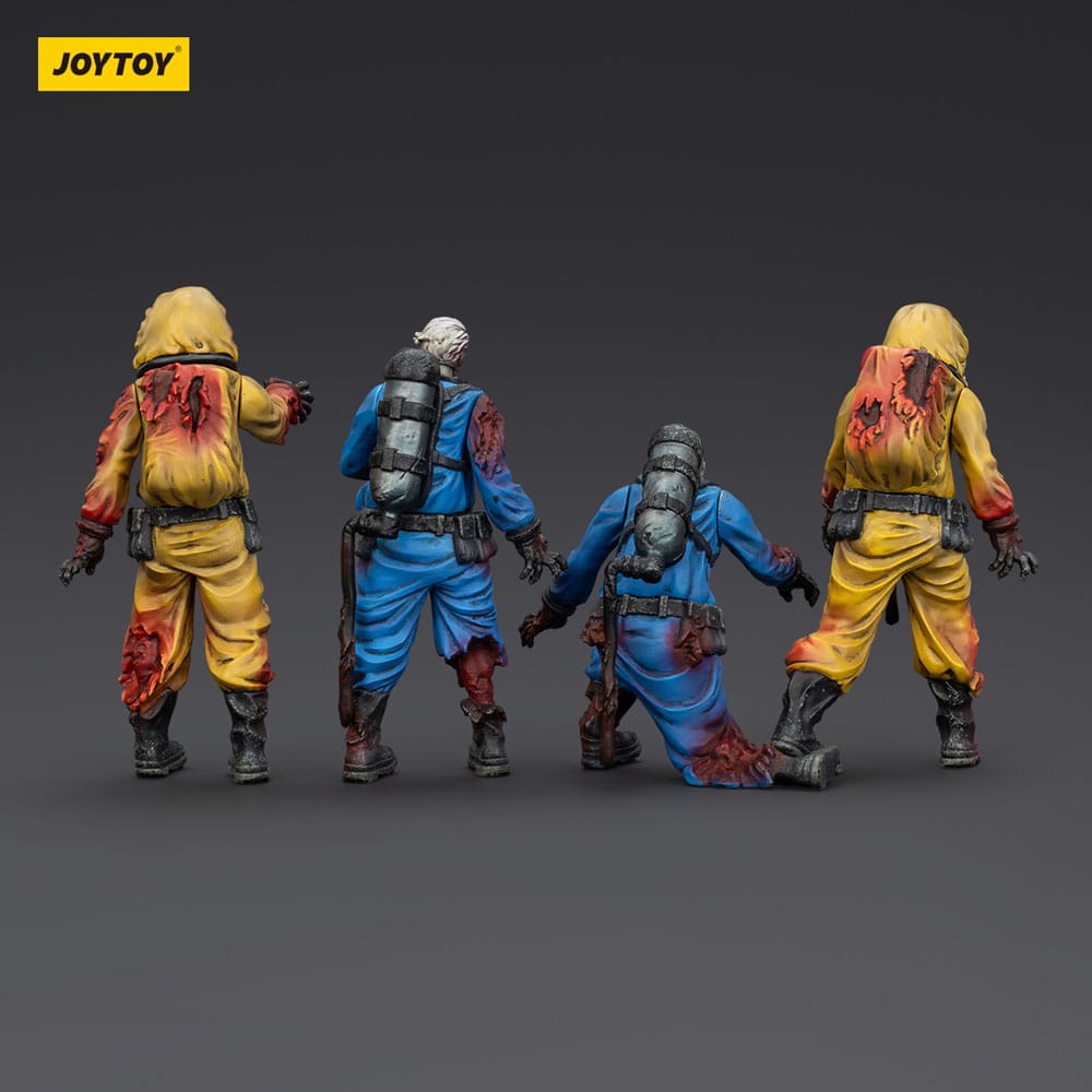 Zombie Dark Source Action Figures 4 Pack Biochemical Lab Team Joy Toy (CN)
