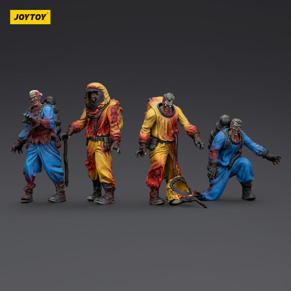 Zombie Dark Source Action Figures 4 Pack Biochemical Lab Team Joy Toy (CN)