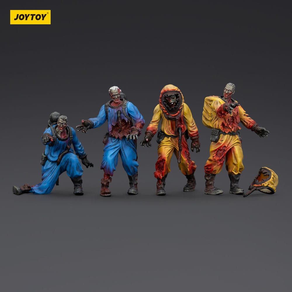Zombie Dark Source Action Figures 4 Pack Biochemical Lab Team Joy Toy (CN)