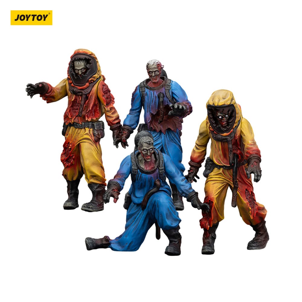 Zombie Dark Source Action Figures 4 Pack Biochemical Lab Team Joy Toy (CN)