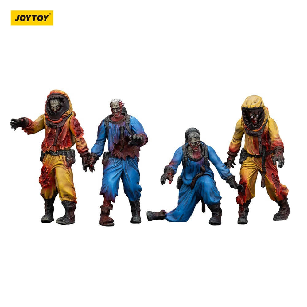 Zombie Dark Source Action Figures 4 Pack Biochemical Lab Team Joy Toy (CN)