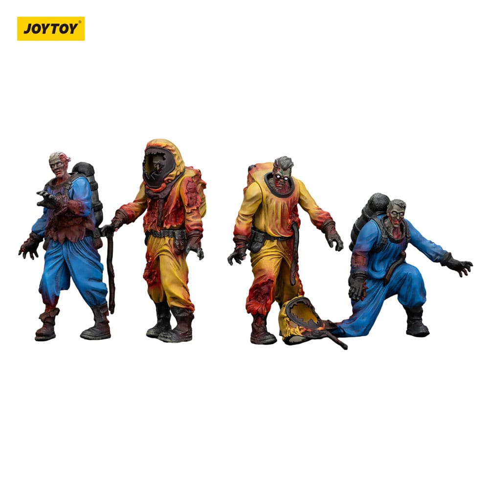 Zombie Dark Source Action Figures 4 Pack Biochemical Lab Team Joy Toy (CN)