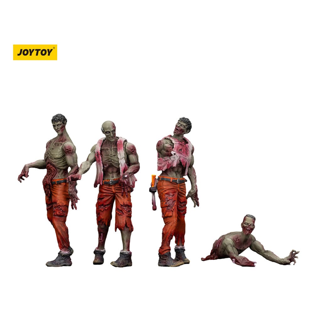 Zombie Dark Source Action Figures 4 Pack Mechanic Team Joy Toy (CN)