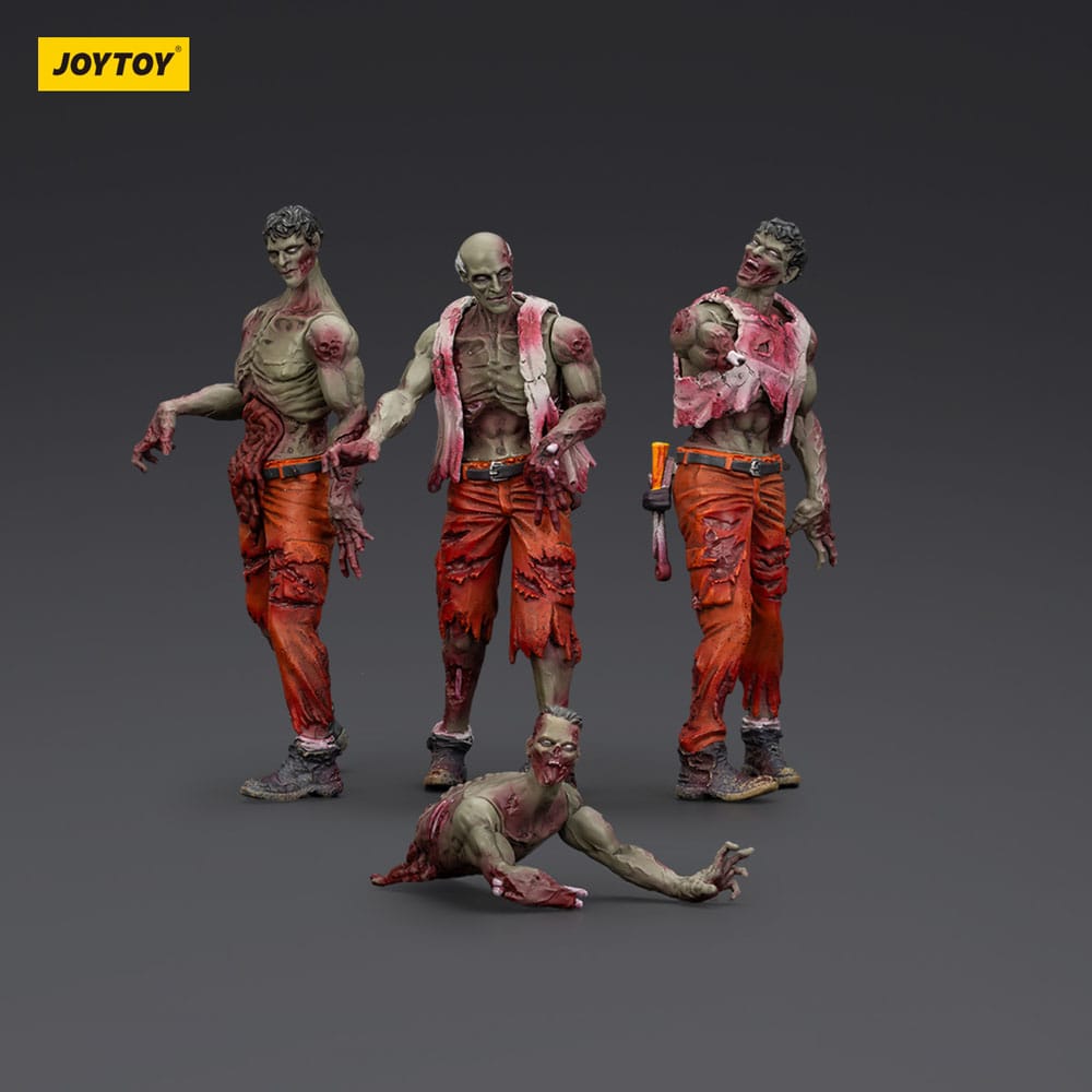 Zombie Dark Source Action Figures 4 Pack Mechanic Team Joy Toy (CN)