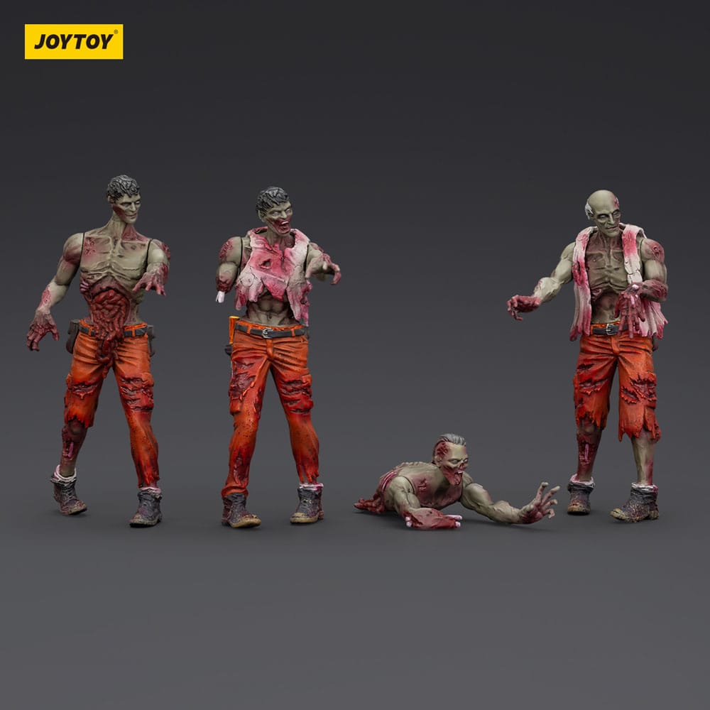 Zombie Dark Source Action Figures 4 Pack Mechanic Team Joy Toy (CN)
