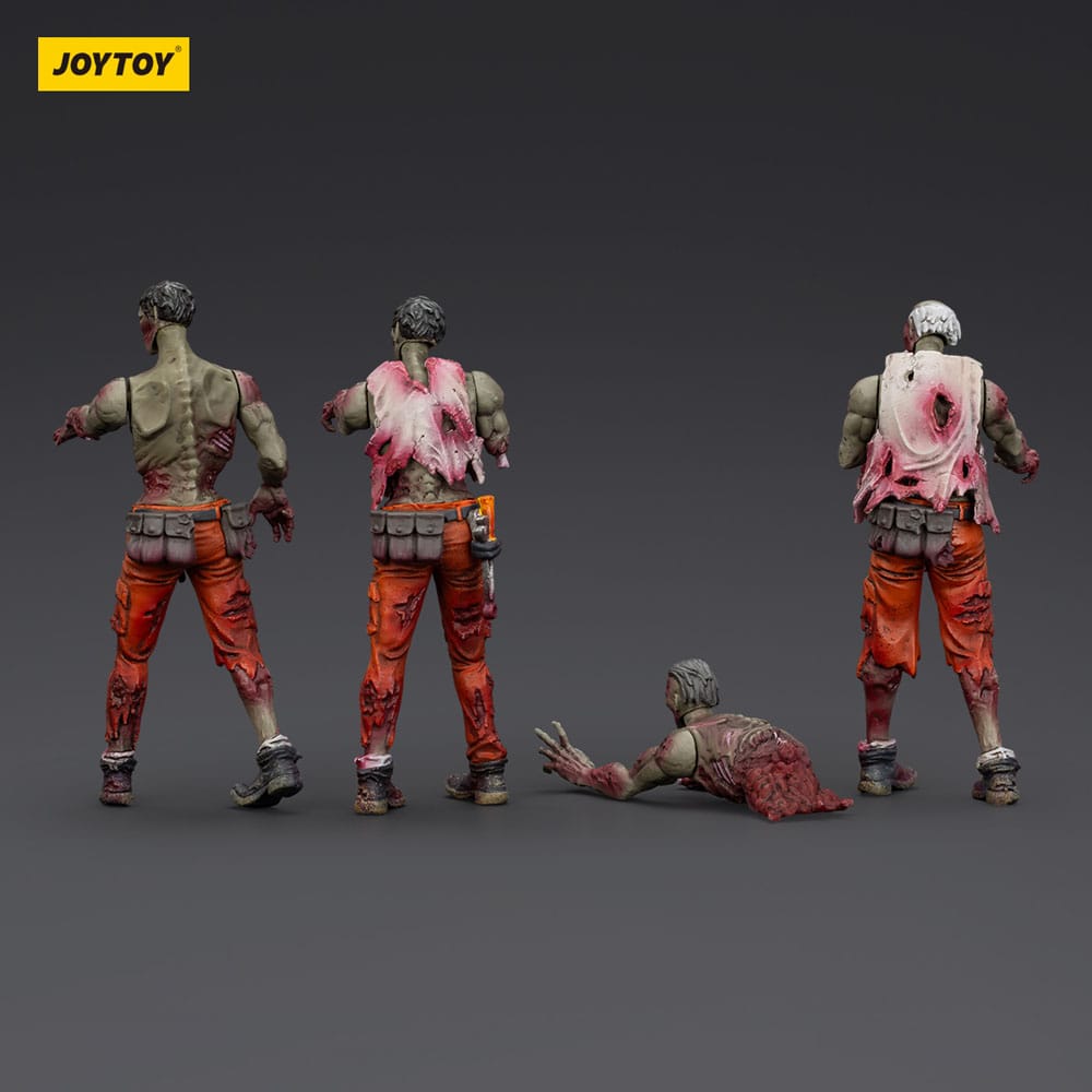 Zombie Dark Source Action Figures 4 Pack Mechanic Team Joy Toy (CN)