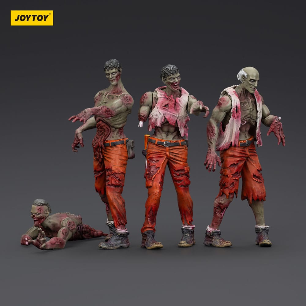 Zombie Dark Source Action Figures 4 Pack Mechanic Team Joy Toy (CN)