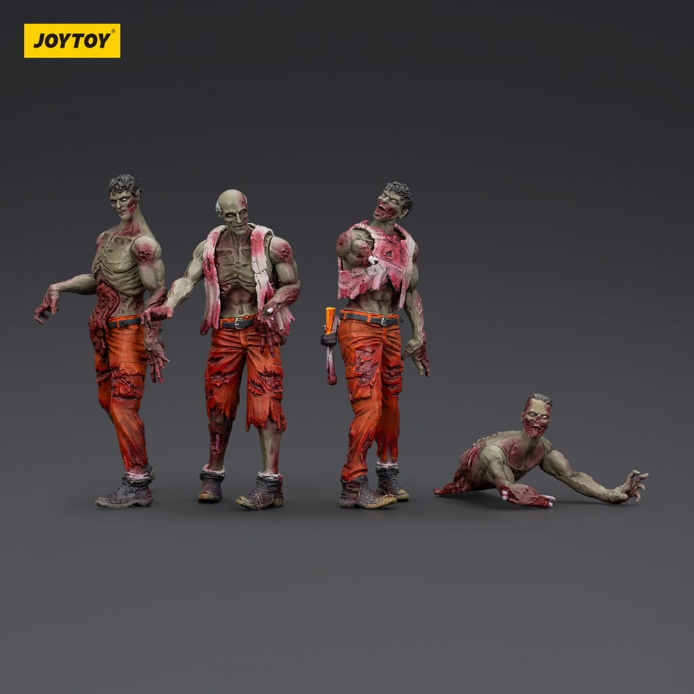 Zombie Dark Source Action Figures 4 Pack Mechanic Team Joy Toy (CN)