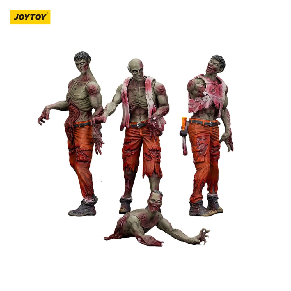 Zombie Dark Source Action Figures 4 Pack Mechanic Team Joy Toy (CN)