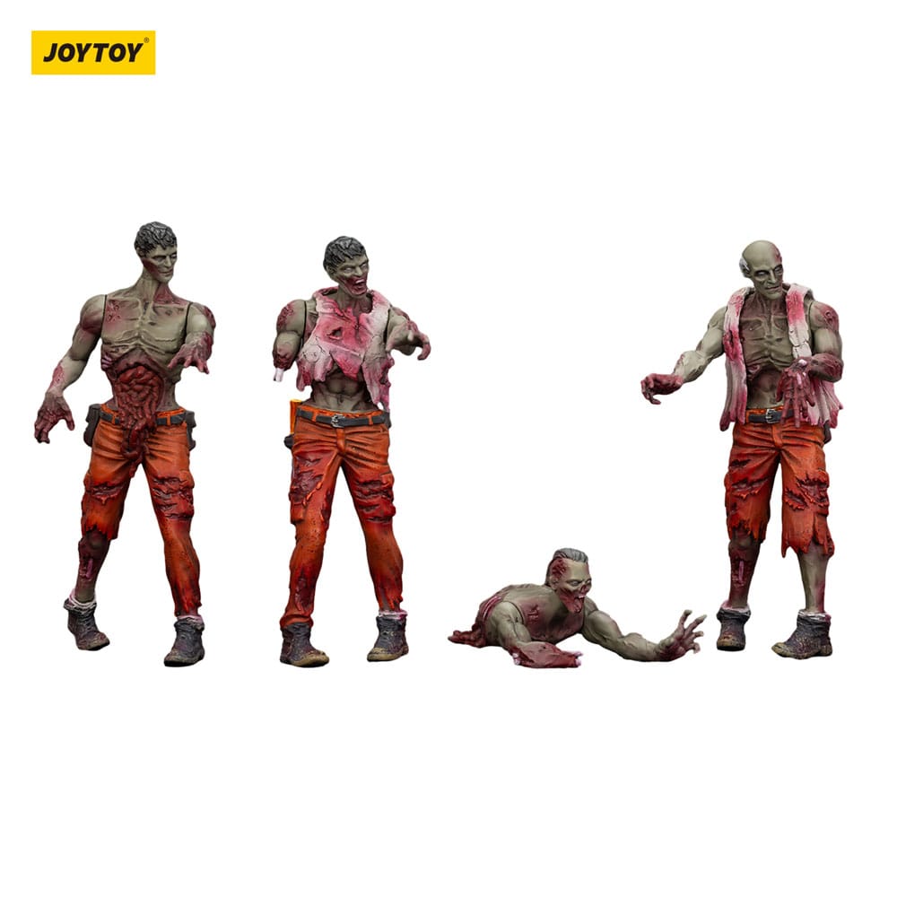 Zombie Dark Source Action Figures 4 Pack Mechanic Team Joy Toy (CN)