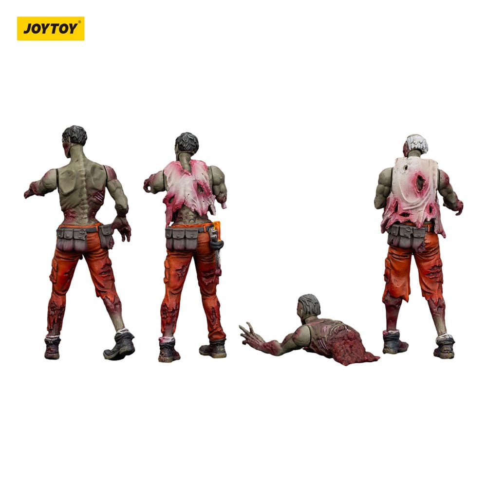 Zombie Dark Source Action Figures 4 Pack Mechanic Team Joy Toy (CN)