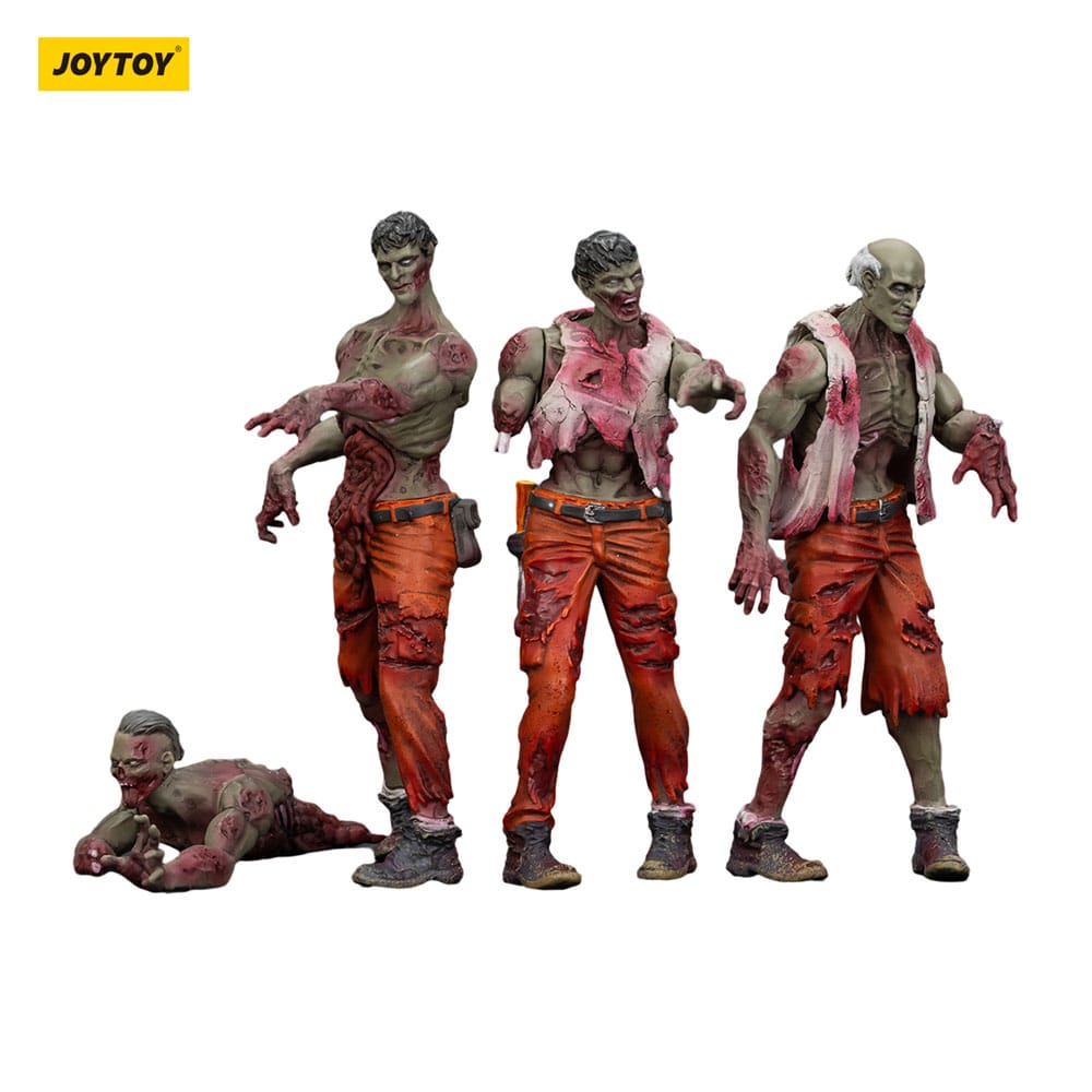 Zombie Dark Source Action Figures 4 Pack Mechanic Team Joy Toy (CN)