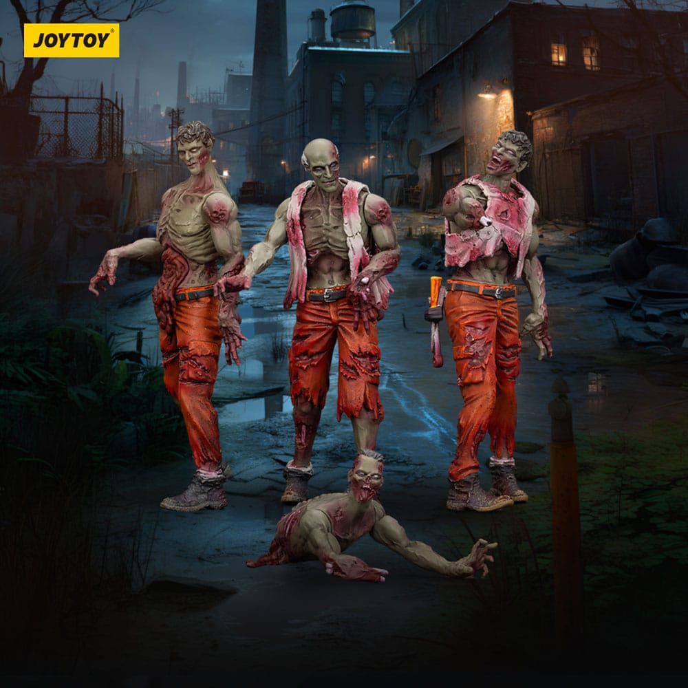 Zombie Dark Source Action Figures 4 Pack Mechanic Team Joy Toy (CN)