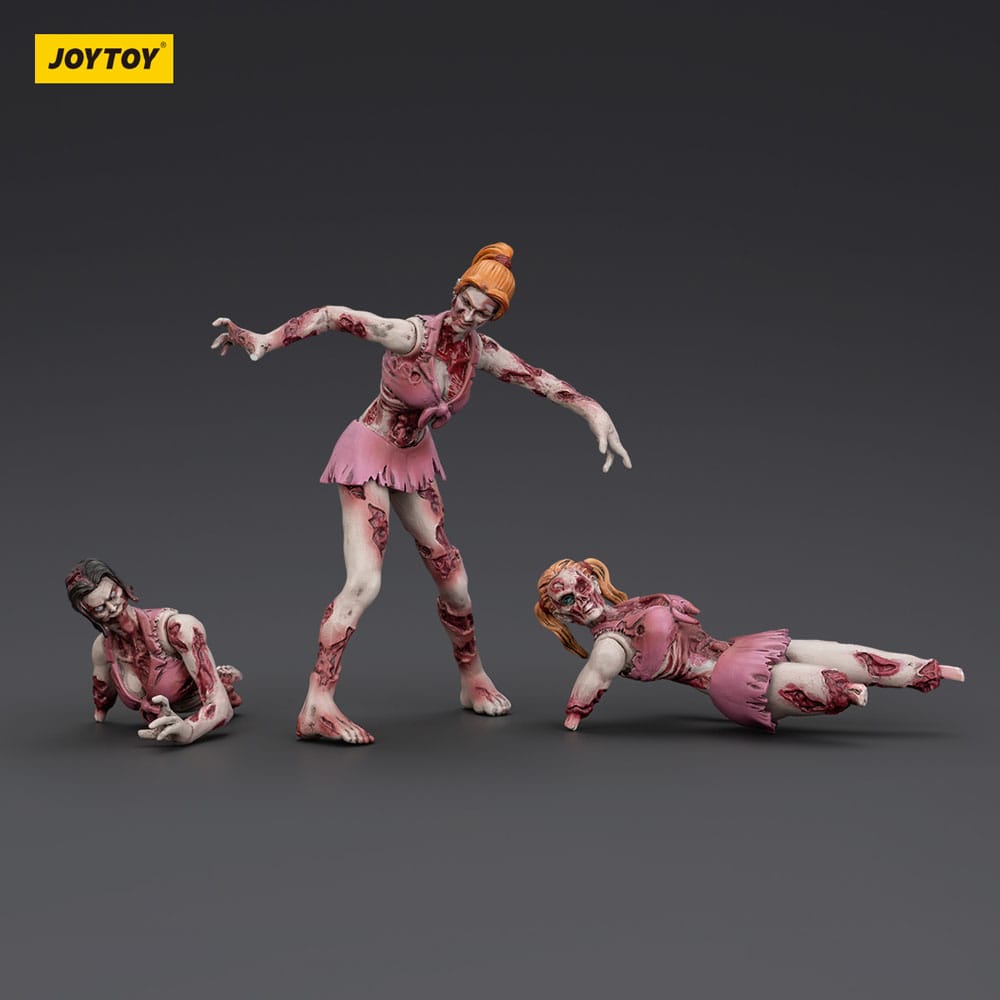 Zombie Dark Source Action Figures 3 Pack Cheer Leaders Joy Toy (CN)