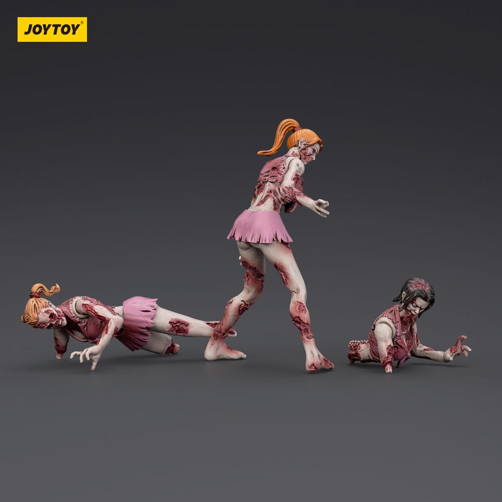 Zombie Dark Source Action Figures 3 Pack Cheer Leaders Joy Toy (CN)