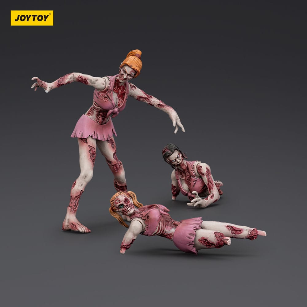 Zombie Dark Source Action Figures 3 Pack Cheer Leaders Joy Toy (CN)