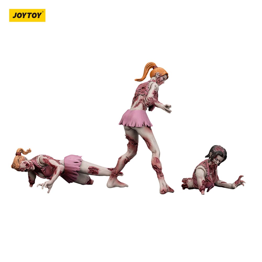Zombie Dark Source Action Figures 3 Pack Cheer Leaders Joy Toy (CN)
